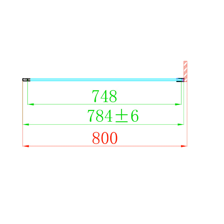 Chrome 8mm Glass Frameless Rectangular Sliding Shower Enclosure 1200x800mm - Denver