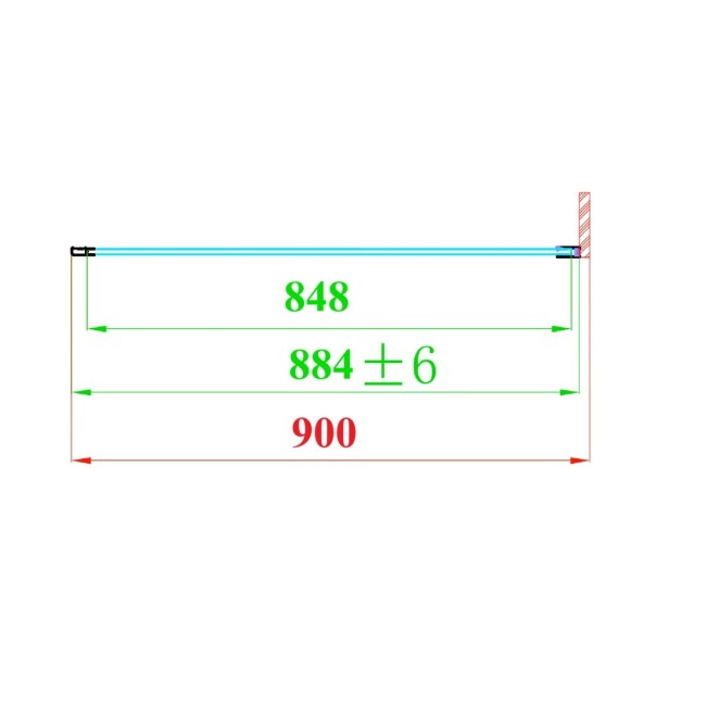 Chrome 8mm Glass Rectangular Frameless Sliding Shower Enclosure 1200x900mm - Denver