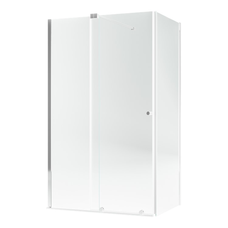 Chrome 8mm Glass Frameless Rectangular Sliding Shower Enclosure 1400x900mm - Denver