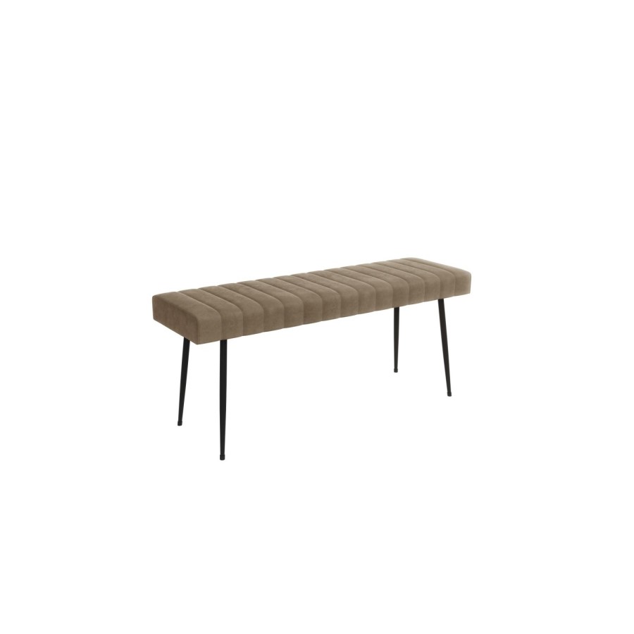 Drew Dark Wood Dining Table with 2 Dining Chairs & 1 Bench in Beige Faux Leather