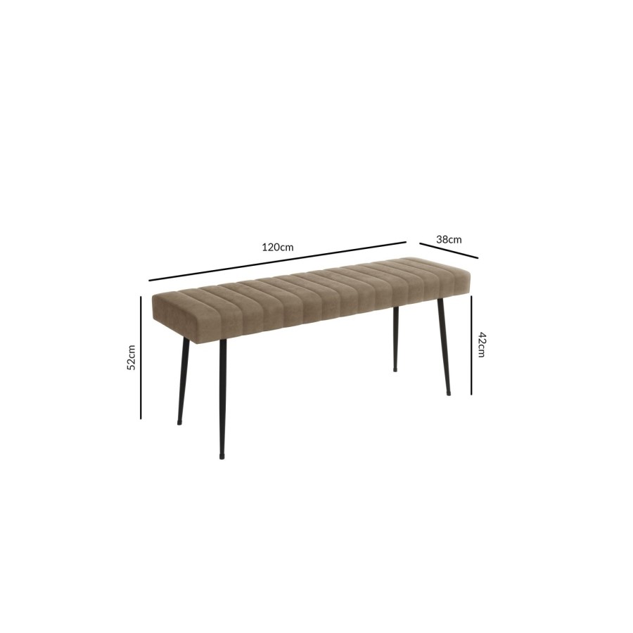 Drew Dark Wood Dining Table with 2 Dining Chairs & 1 Bench in Beige Faux Leather