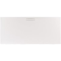 1000x800mm White Stone Resin Low Profile Rectangular Shower Tray with Shower Waste - Helsinki