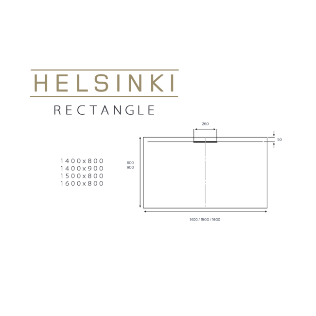 1400x800mm White Stone Resin Low Profile Rectangular Shower Tray with Shower Waste - Helsinki