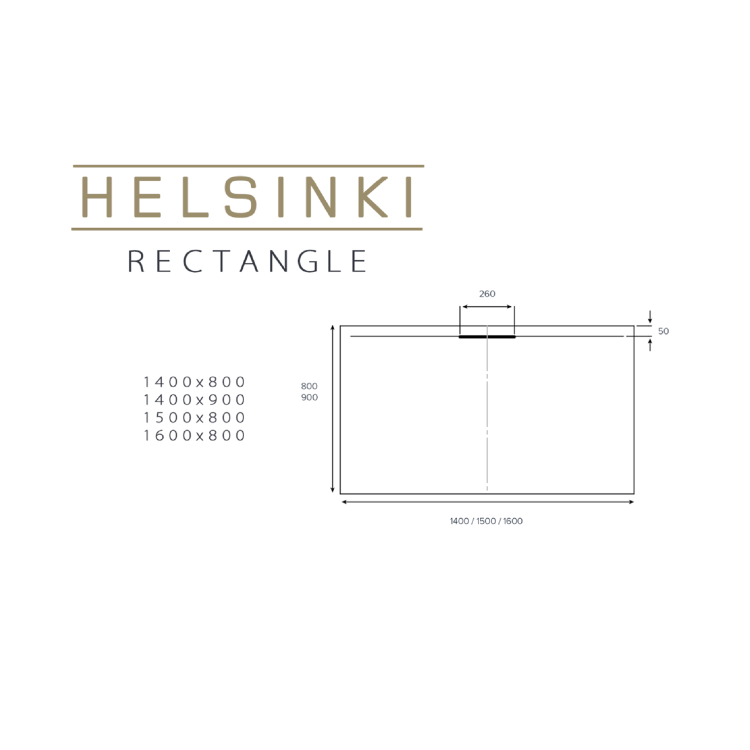 Grade A1 - 1400x900mm 25mm Ultraslim Rectangular Shower Tray with Shower Waste - Helsinki