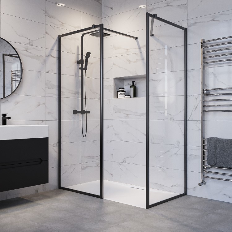 Grade A1 - 1400x900mm 25mm Ultraslim Rectangular Shower Tray with Shower Waste - Helsinki