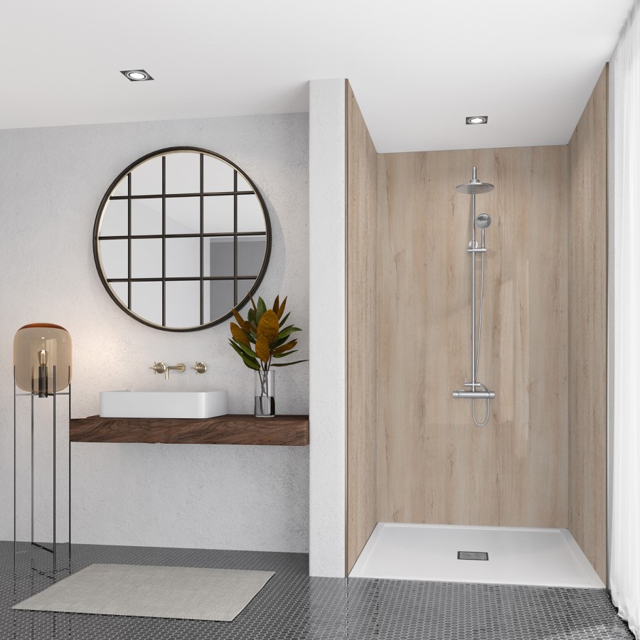 Brown Brittany Oak Elite Wall Panel 2420mm h x 600mm w - Mermaid
