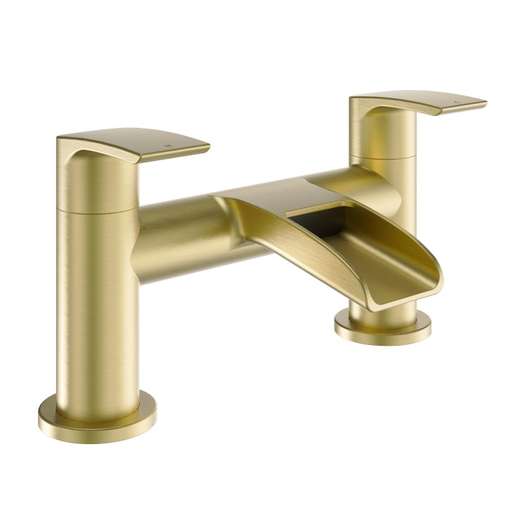 Brushed Brass Bath Mixer Tap - Elina