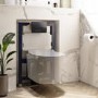 820mm Wall Hung Toilet Frame with Gunmetal Pneumatic Dual Flush Plate & Concelead Cistern - Elira