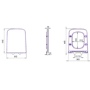 Wall Hung Toilet with Soft Close Seat, Gunmetal Flush Plate, 1168mm Frame & Cistern - Albi