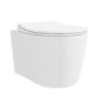 Wall Hung Toilet with Soft Close Toilet Seat, Gunmetal Flush Plate, 1168mm Frame & Cistern - Alcor 