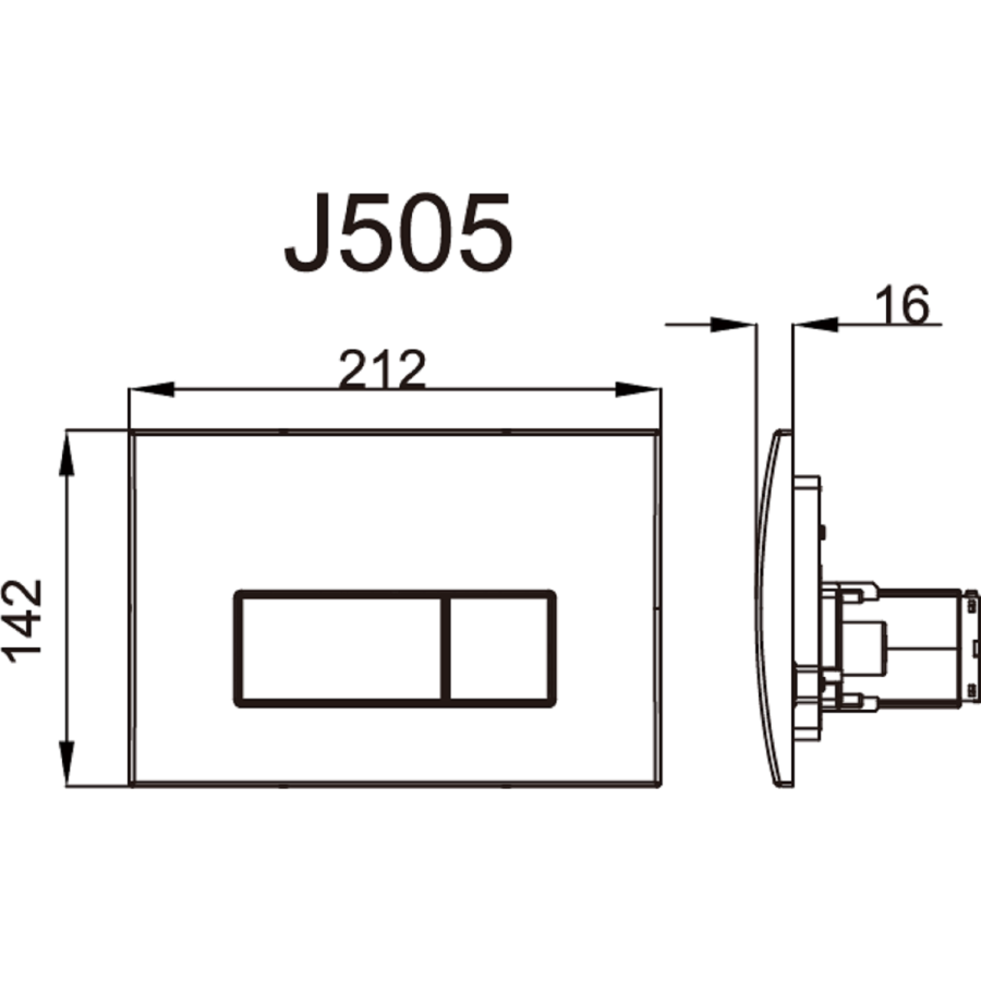 Wall Hung Toilet with Soft Close Toilet Seat, Gunmetal Flush Plate, 1168mm Frame & Cistern - Alcor 