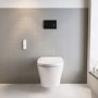 Wall Hung Smart Bidet Toilet with Heated Seat & Gunmtal Pneumatic Flush Plate, 1168mm Frame & Cistern - Purificare