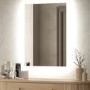 Rectangular Backlit Wall Mirror with Battery Operated Lights 50 x 70cm - Elio