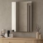 Rectangular Backlit Wall Mirror with Battery Operated Lights 50 x 70cm - Elio