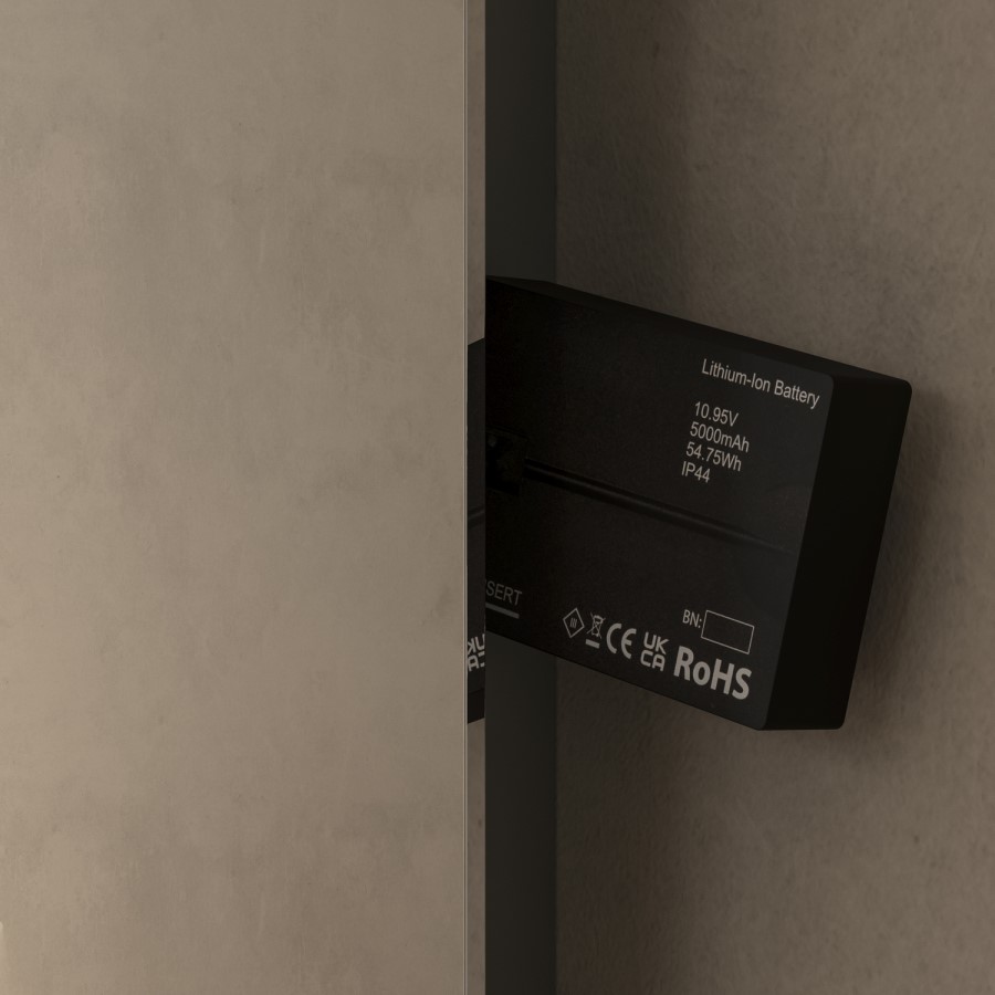 Rectangular Backlit Wall Mirror with Battery Operated Lights 50 x 70cm - Elio