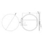 Round Backlit Wall Mirror with Battery Operated Lights 80cm- Elio