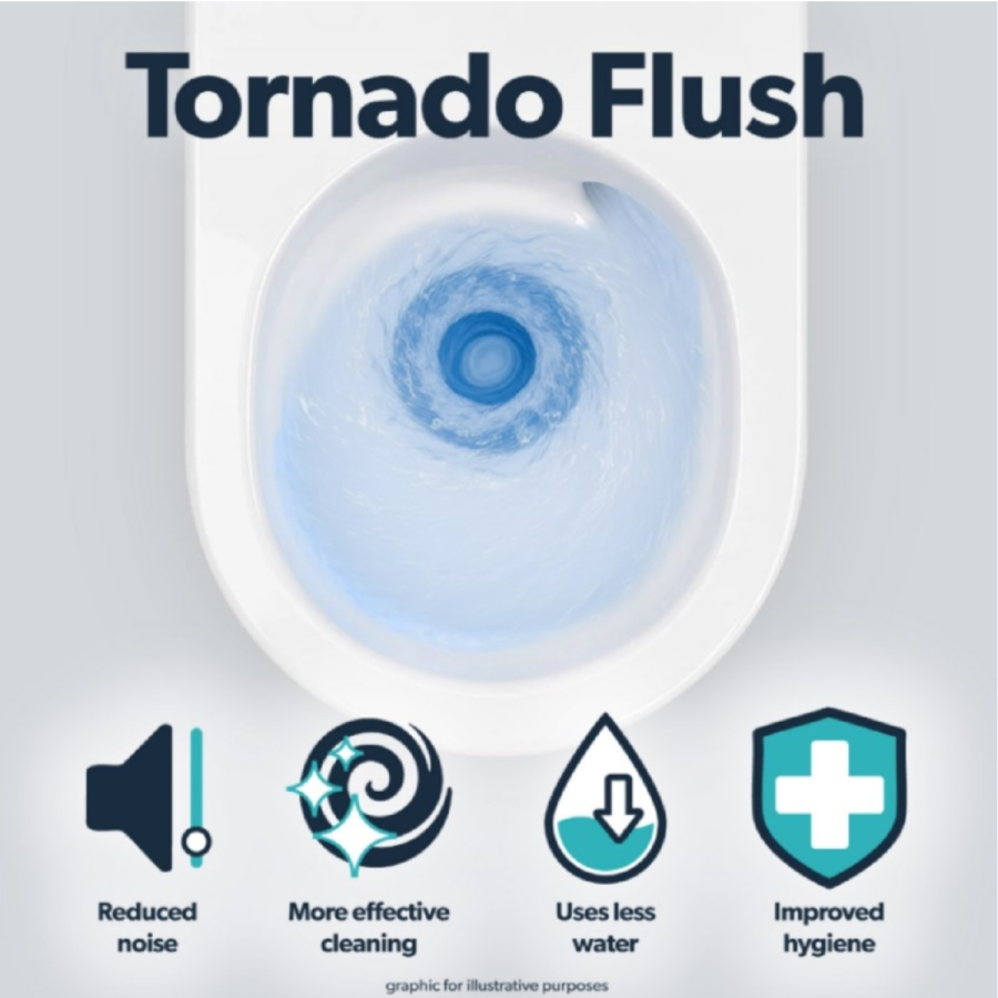 Wall Hung Toilet with Soft Close Toilet Seat, Brushed Bronze Flush Plate, 820mm Frame & Cistern - Albi