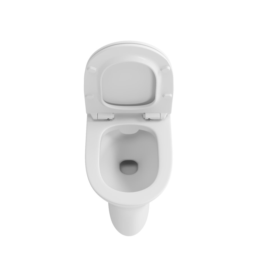 Wall Hung Toilet with Soft Close Toilet Seat, Gunmetal Pneumatic Flush Plate, 1168mm Frame & Cistern - Indiana