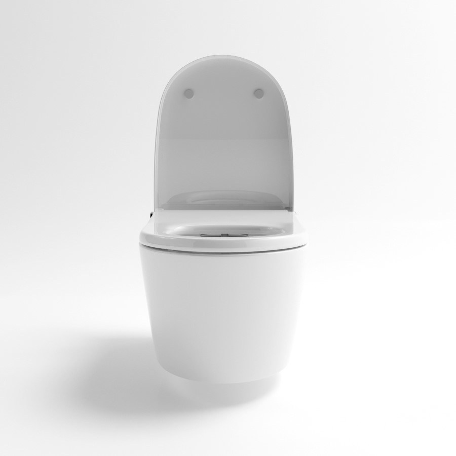 Wall Hung Smart Bidet Toilet with Gunmetal Flush Plate & 820mm Frame & Cistern - Purificare
