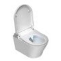 Wall Hung Smart Bidet Toilet with Heated Seat & Gunmtal Pneumatic Flush Plate, 1168mm Frame & Cistern - Purificare