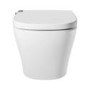 Wall Hung Smart Bidet Toilet with Heated Seat & Gunmtal Pneumatic Flush Plate, 1168mm Frame & Cistern - Purificare