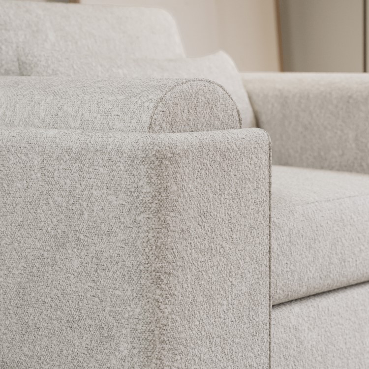 ONLY OPENED - Cream Boucle Armchair - Elvi