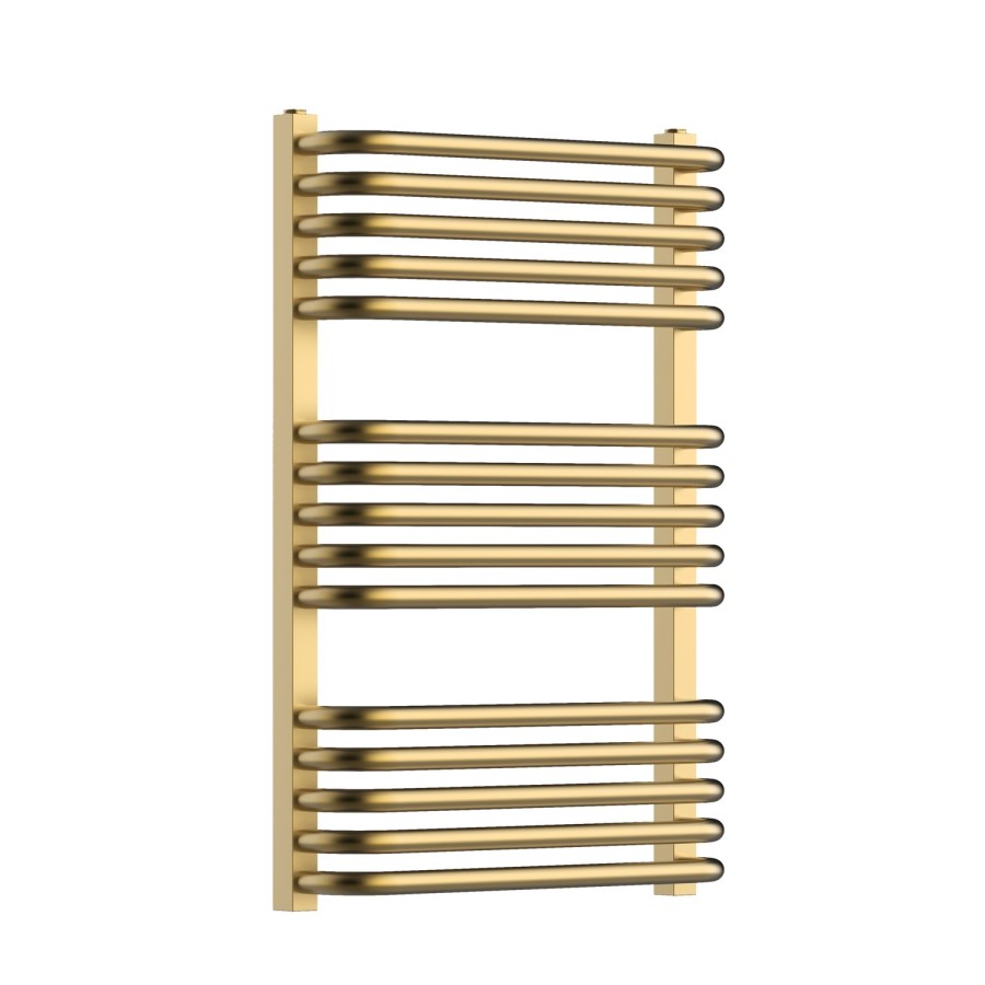 Brass Curved Towel Radiator 740 x 500mm - Ember