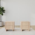 BUN/EML001/87481 Light Wood Pair of Bedside Tables - Emile Sustainable Furniture