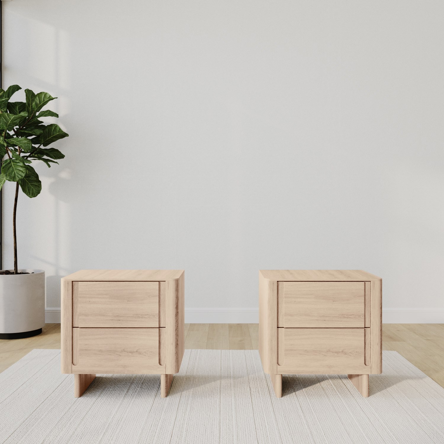 Light Pair Bedside Tables Sustainable Furniture