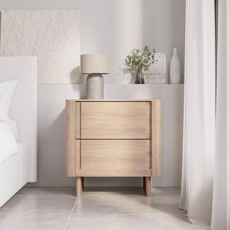 Light Wood Pair of Bedside Tables - Emile Sustainable Furniture