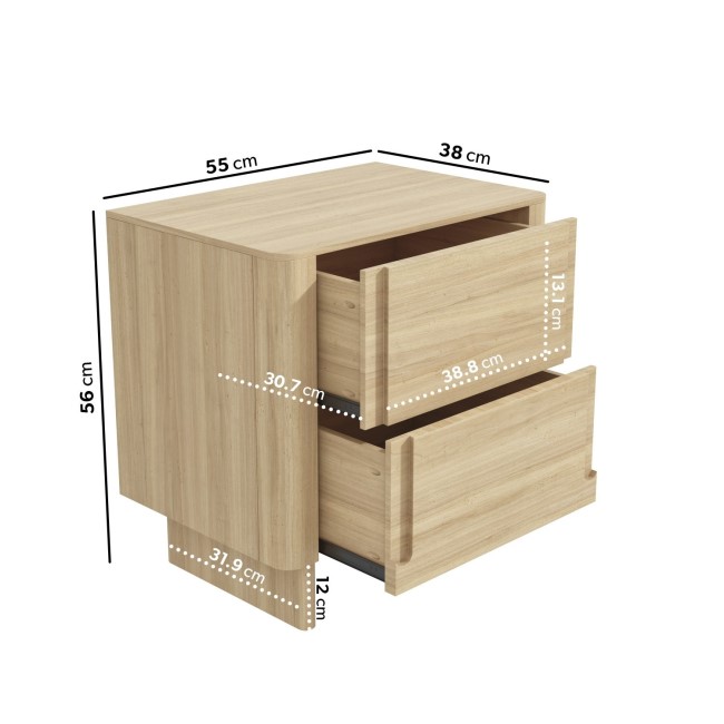 Light Wood 3 Piece Bedroom Furniture Set - Emile Sustainable Furniture