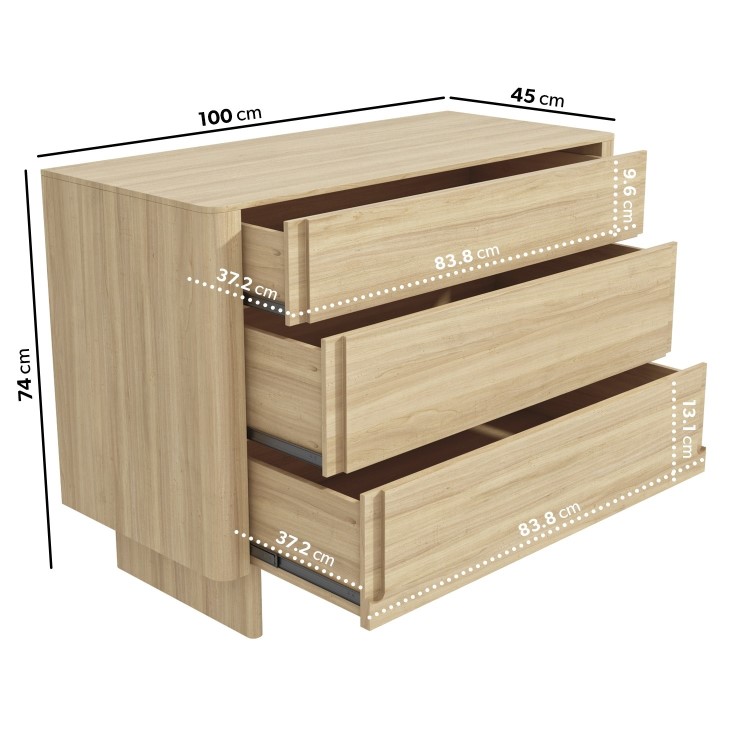 Light Wood 3 Piece Bedroom Furniture Set - Emile Sustainable Furniture