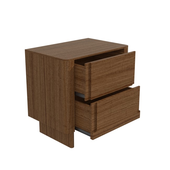 Dark Wood Pair of Bedside Tables - Emile Sustainable Furniture