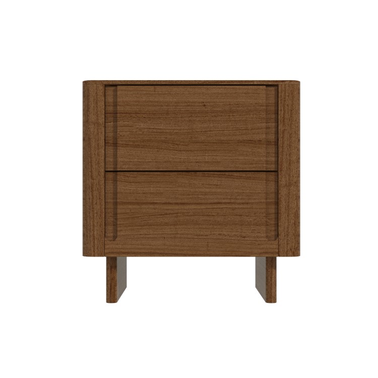 Dark Wood Pair of Bedside Tables - Emile Sustainable Furniture