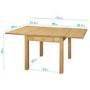 GRADE A1 - Emerson Extendable Solid Wood Drop Leaf Dining Table - Seats 4-6