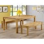 GRADE A1 - Emerson Solid Pine Wooden Rectangle Dining Table - 4 Seater