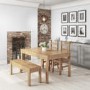Emerson Solid Pine Dining Set with Bench & 2 Corona Chairs