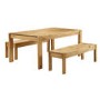 GRADE A1 - Emerson Solid Pine Wooden Rectangle Dining Table - 4 Seater