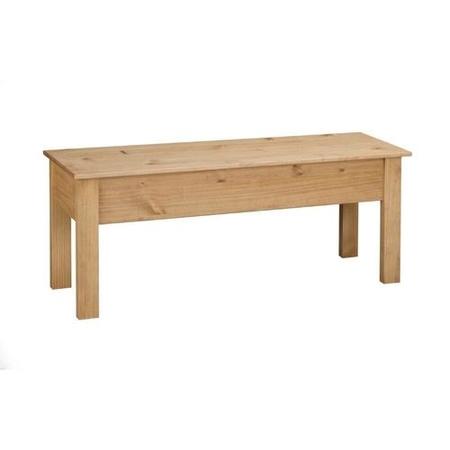 Emerson Solid Pine Rectangle Dining Table with 2 Chairs & 1 Bench
