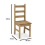 Emerson Solid Pine Rectangle Dining Table with 2 Chairs & 1 Bench