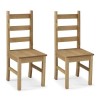 Emerson Grey &amp; Pine Dining Table with 2 Dining Chairs &amp; 2 Grey Benches