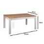 Emerson Grey & Pine Dining Table with 2 Grey Dining Benches