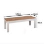 Emerson Grey & Pine Dining Table with 2 Grey Dining Benches