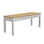 Grey & Solid Pine Dining Set with Table 2 Benches & 2 Cream Velvet - Seats 6 - Emerson
