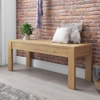 Emerson Solid Pine Rustic Wooden Hallway Bench Emerson Solid Pine Rustic Wooden Hallway Bench