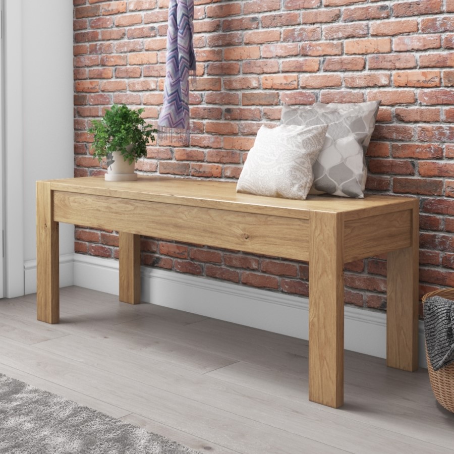 Emerson Solid Pine Rustic Wooden Hallway Bench