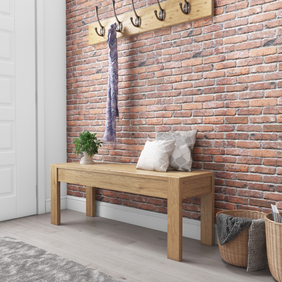 Emerson Solid Pine Rustic Wooden Hallway Bench