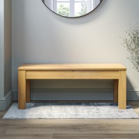 Large Solid Wood Hallway Bench - Seats 2 - Emerson Large Solid Wood Hallway Bench - Seats 2 - Emerson
