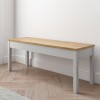 Large Grey &amp; Solid Pine 2 Seater Hallway Bench - Emerson
