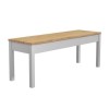 Large Grey &amp; Solid Pine 2 Seater Hallway Bench - Emerson